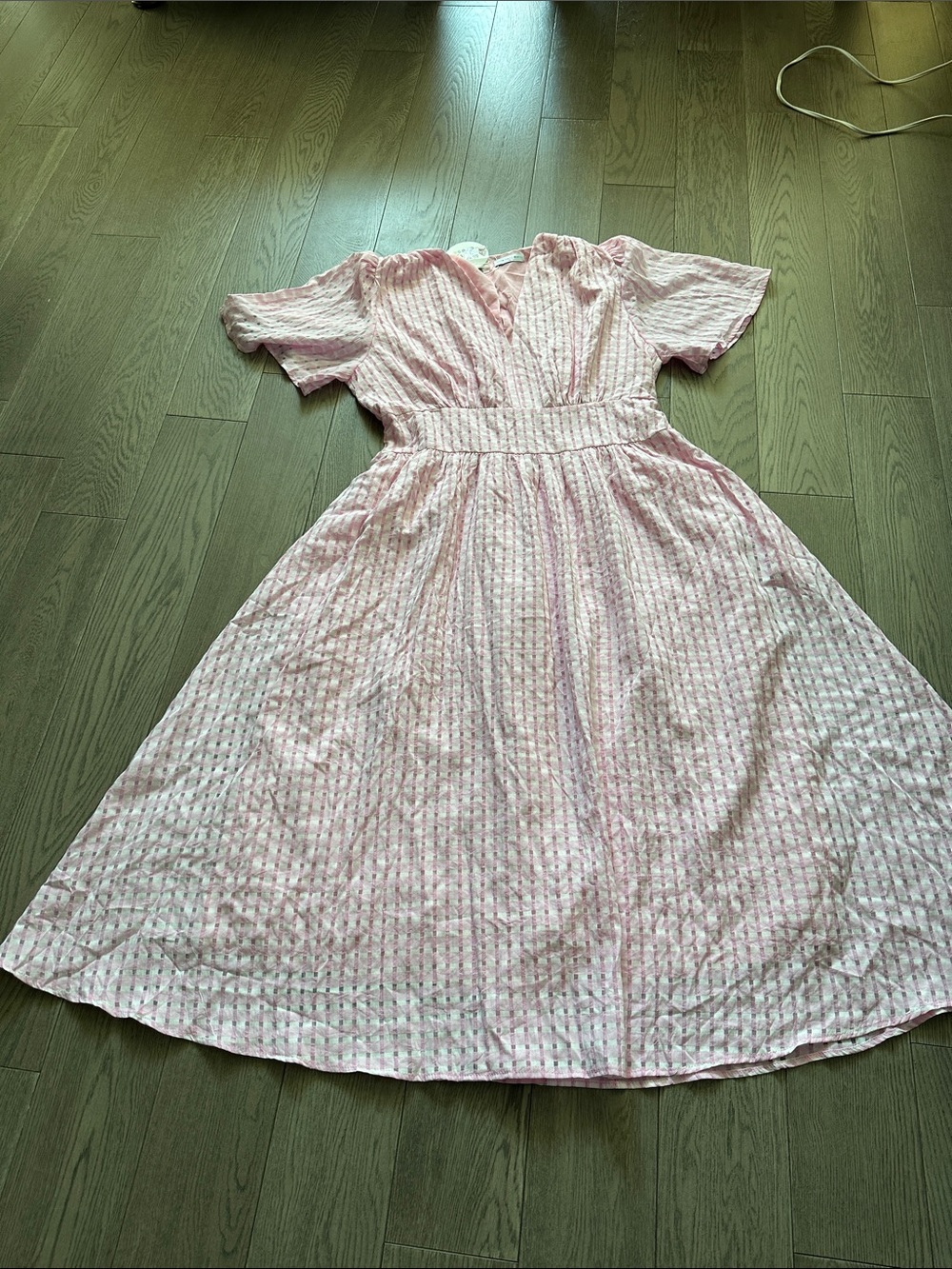 Little Party Dress Pink Gingham Girls Dress